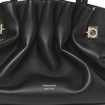 Salvatore Ferragamo Lambskin Medium Dumpling Soft Bag Black 8 of 10