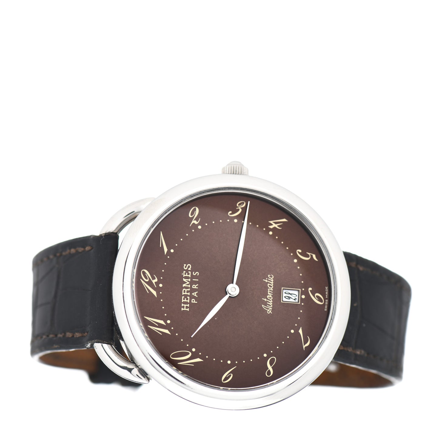 Stainless Steel Alligator 41.5mm Arceau Automatic Watch Havane