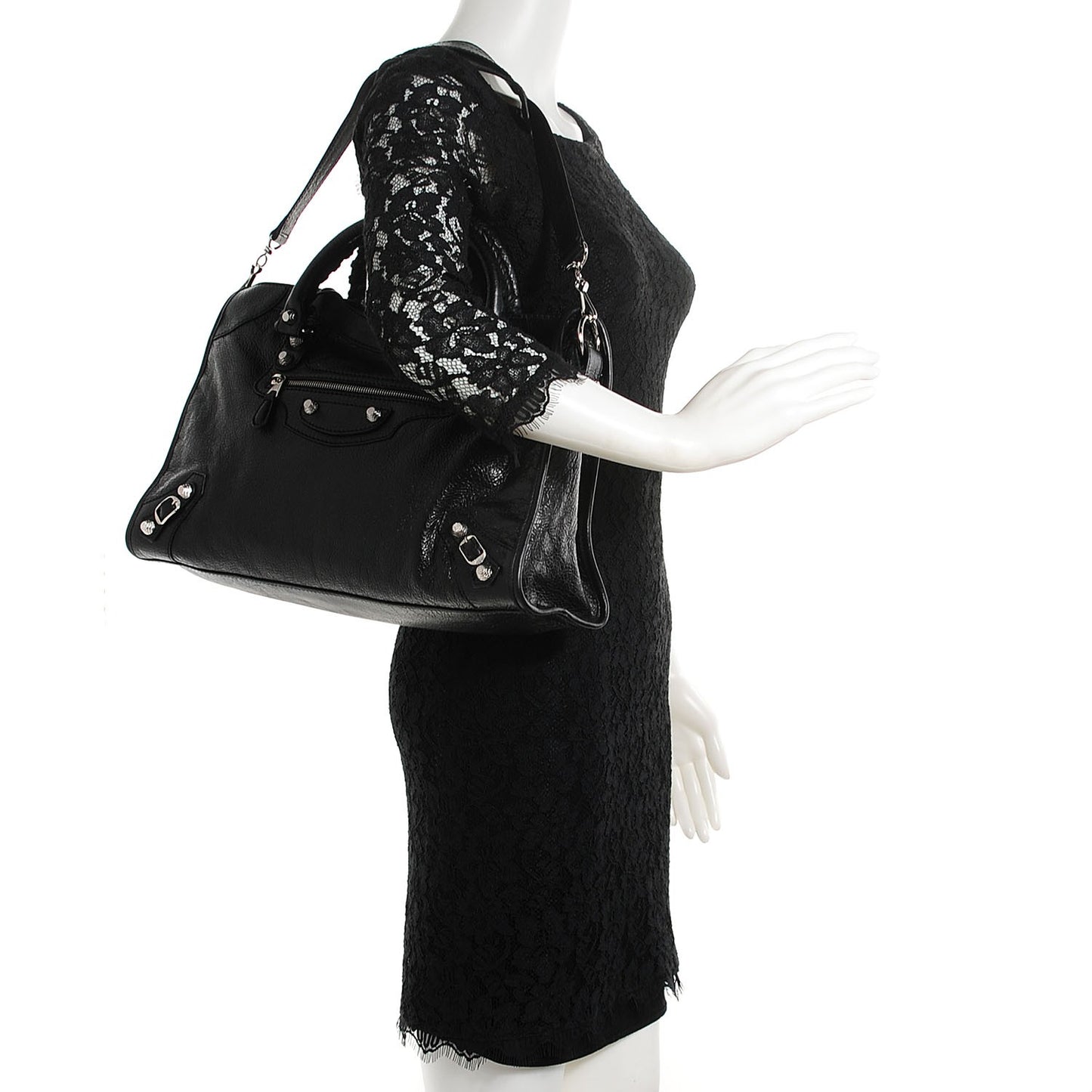 Agneau Giant 12 Silver Hardware City Black