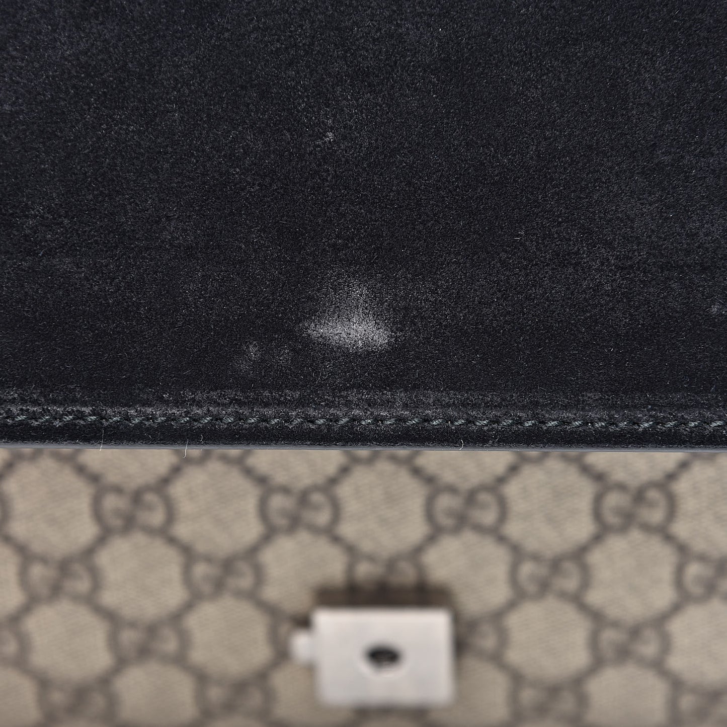 GG Supreme Monogram Medium Dionysus Shoulder Bag Black