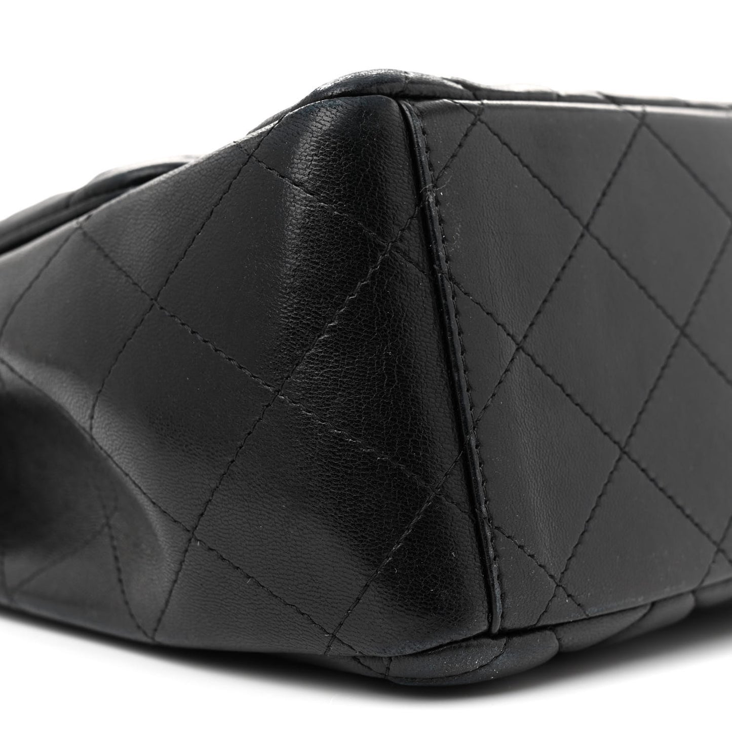 Lambskin Quilted Maxi Single Flap Black