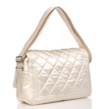 Chanel Nylon Ski Messenger Bag White 3 of 9