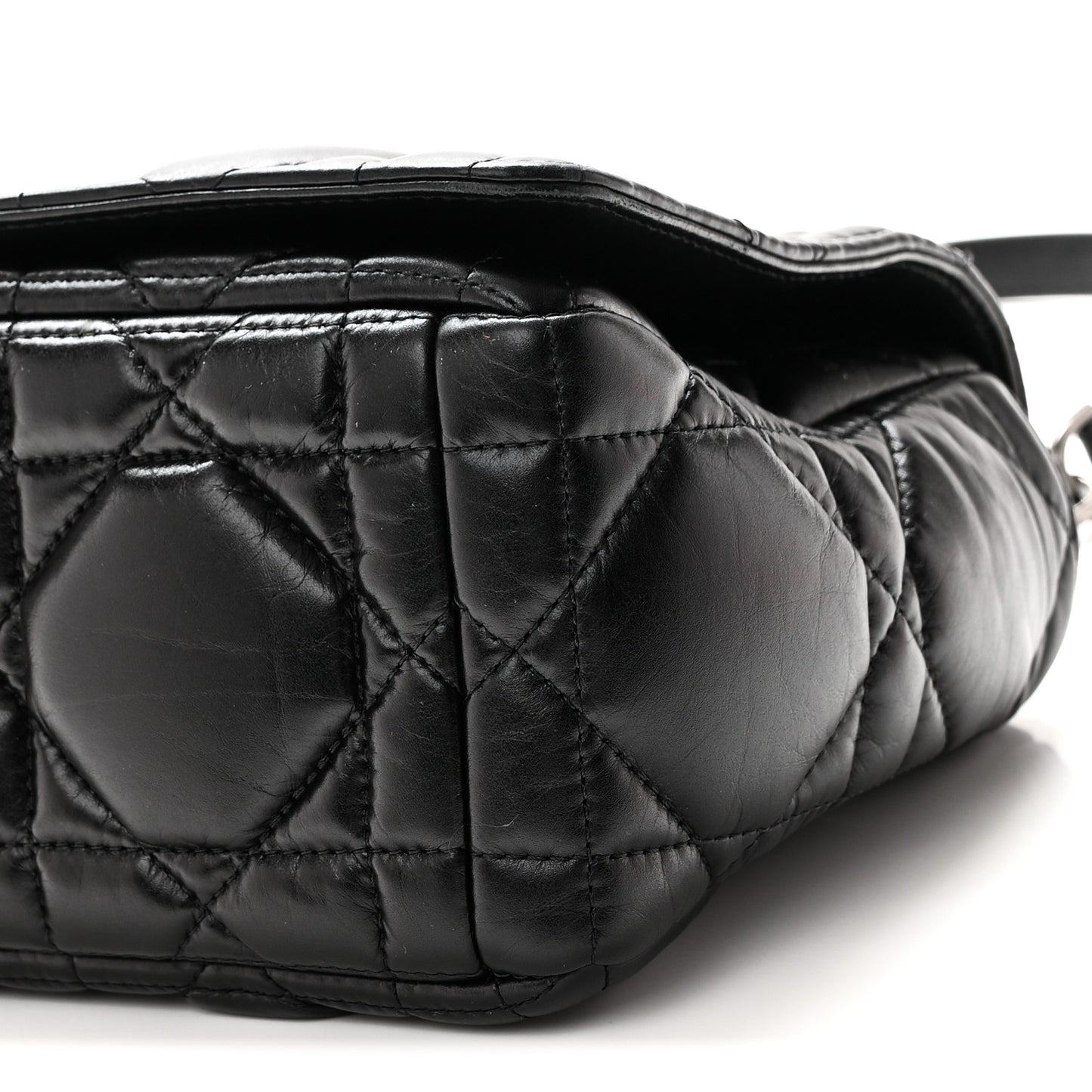 Calfskin Macrocannage Large Caro Bag Black