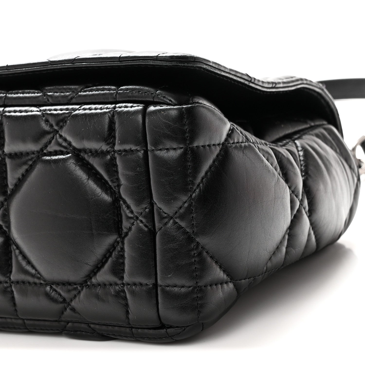 Christian Dior Calfskin Macrocannage Large Caro Bag Black 10 of 10