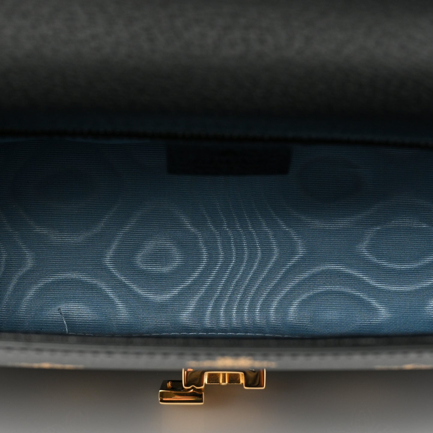 Textured Calfskin Bee Star Print Small Sylvie Shoulder Bag Black