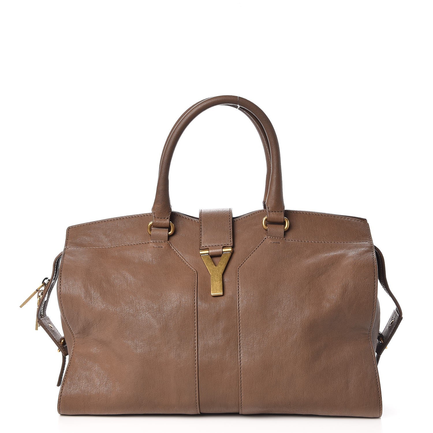 Saint Laurent Sheepskin Medium Cabas ChYc Taupe 1 of 7