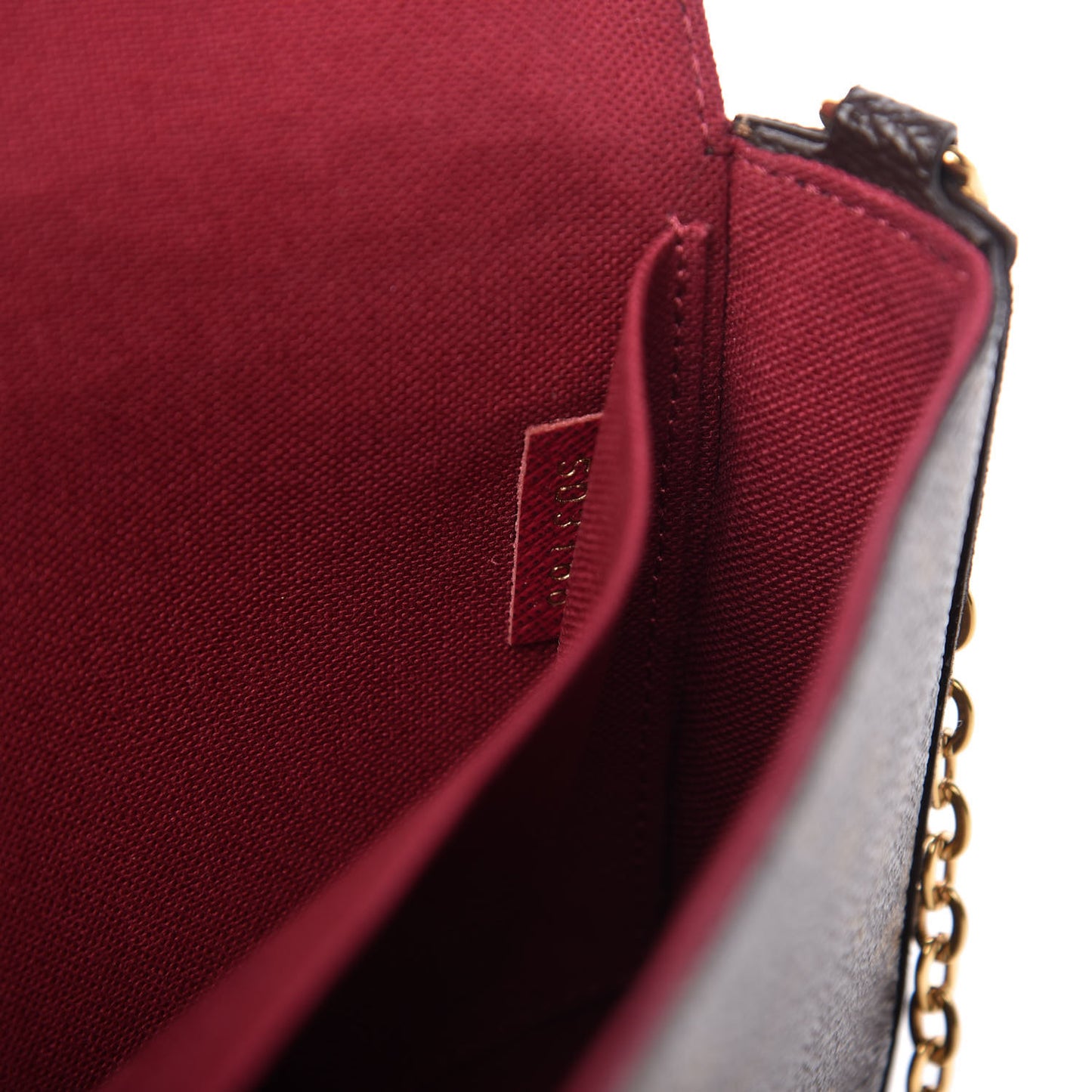 Monogram Pochette Felicie Chain Wallet Fuchsia
