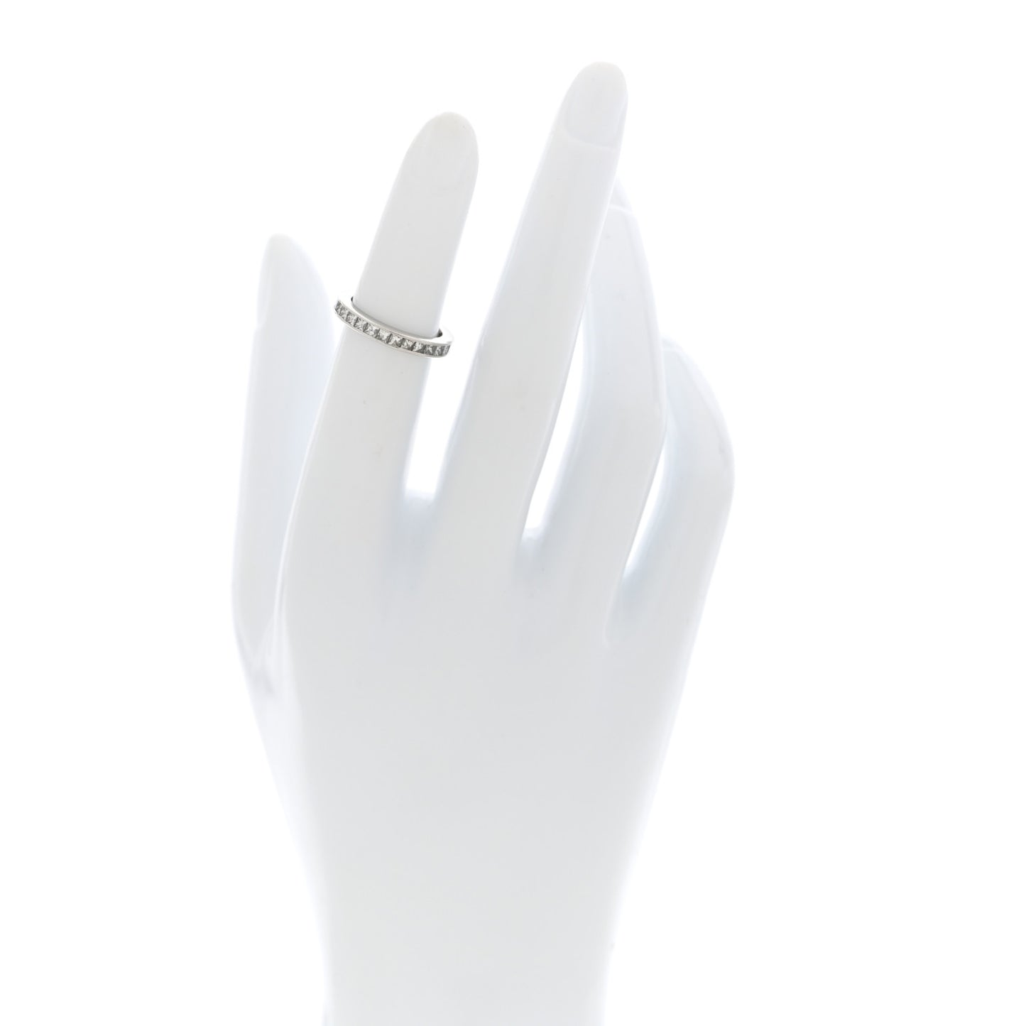 Platinum Diamond Channel Set Princess Wedding Band Ring 46 3.75