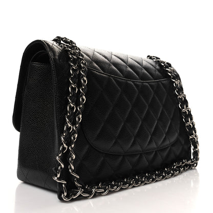 Chanel Caviar Quilted Jumbo Double Flap Black 3 of 12