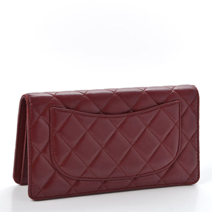 Chanel Lambskin Quilted Yen Wallet Red 2 of 11