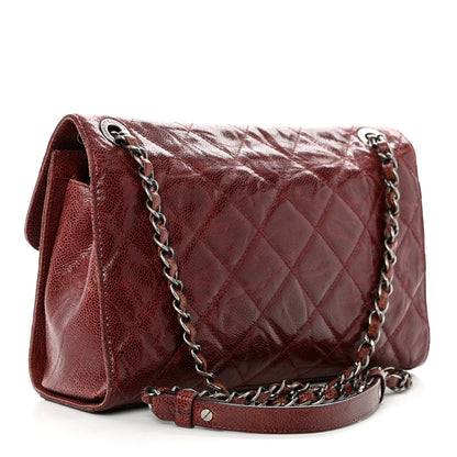 Chanel Crumpled Grained Calfskin Medium CC Crave Flap Bordeaux 3 of 10