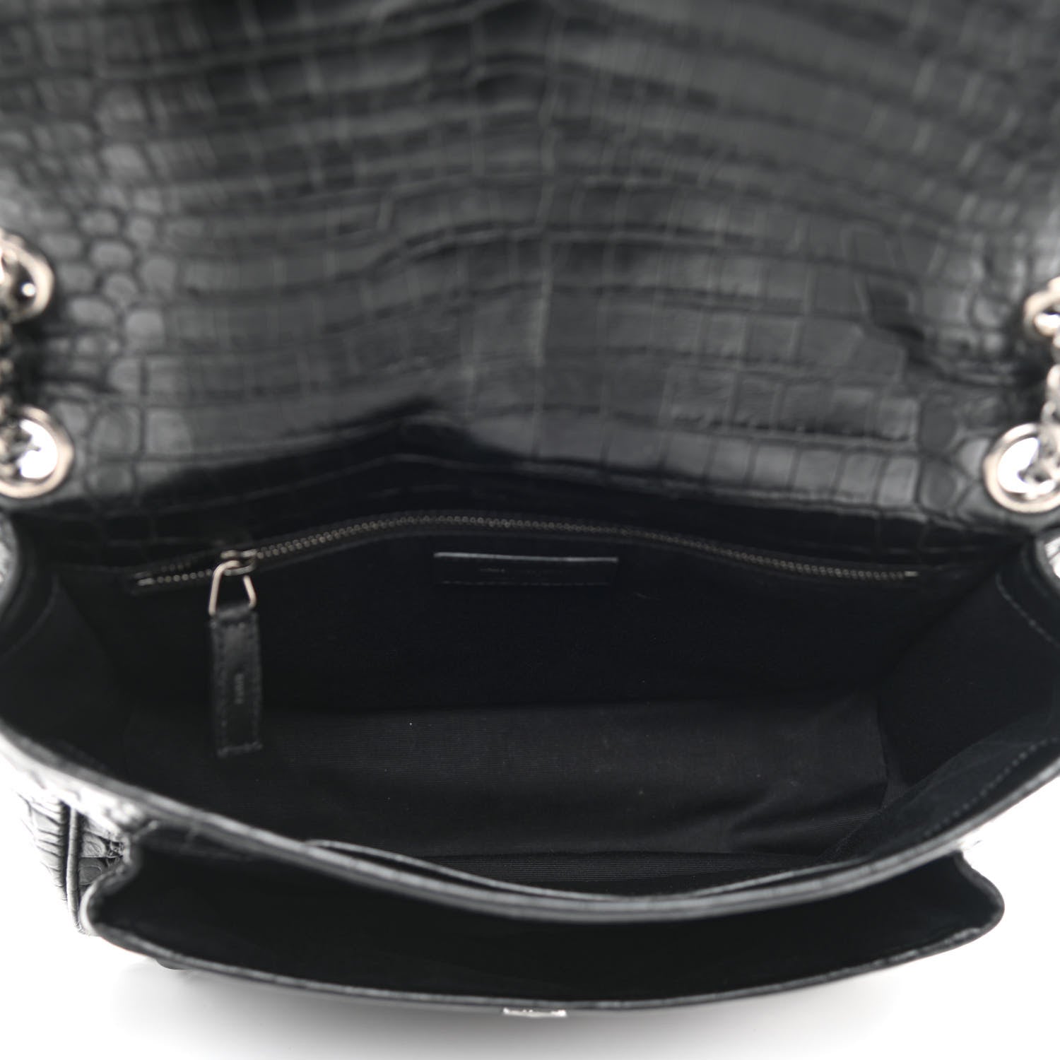 Saint Laurent Calfskin Matelasse Monogram Studded Medium Niki Chain Satchel Black 5 of 10