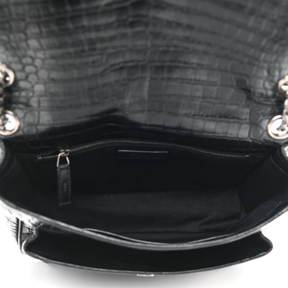 Saint Laurent Calfskin Matelasse Monogram Studded Medium Niki Chain Satchel Black 5 of 10