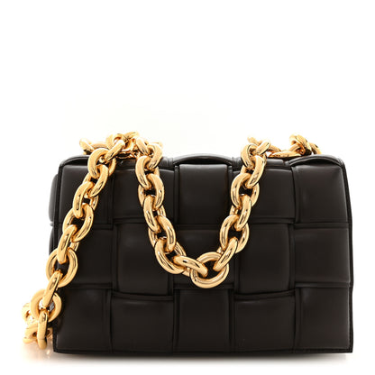 Bottega Veneta Lambskin Maxi Intreccio Padded Chain Cassette Crossbody Bag Fondant 1 of 10