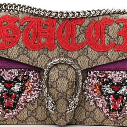 Gucci GG Supreme Monogram Embroidered Small Dionysus Shoulder Bag Purple 7 of 16