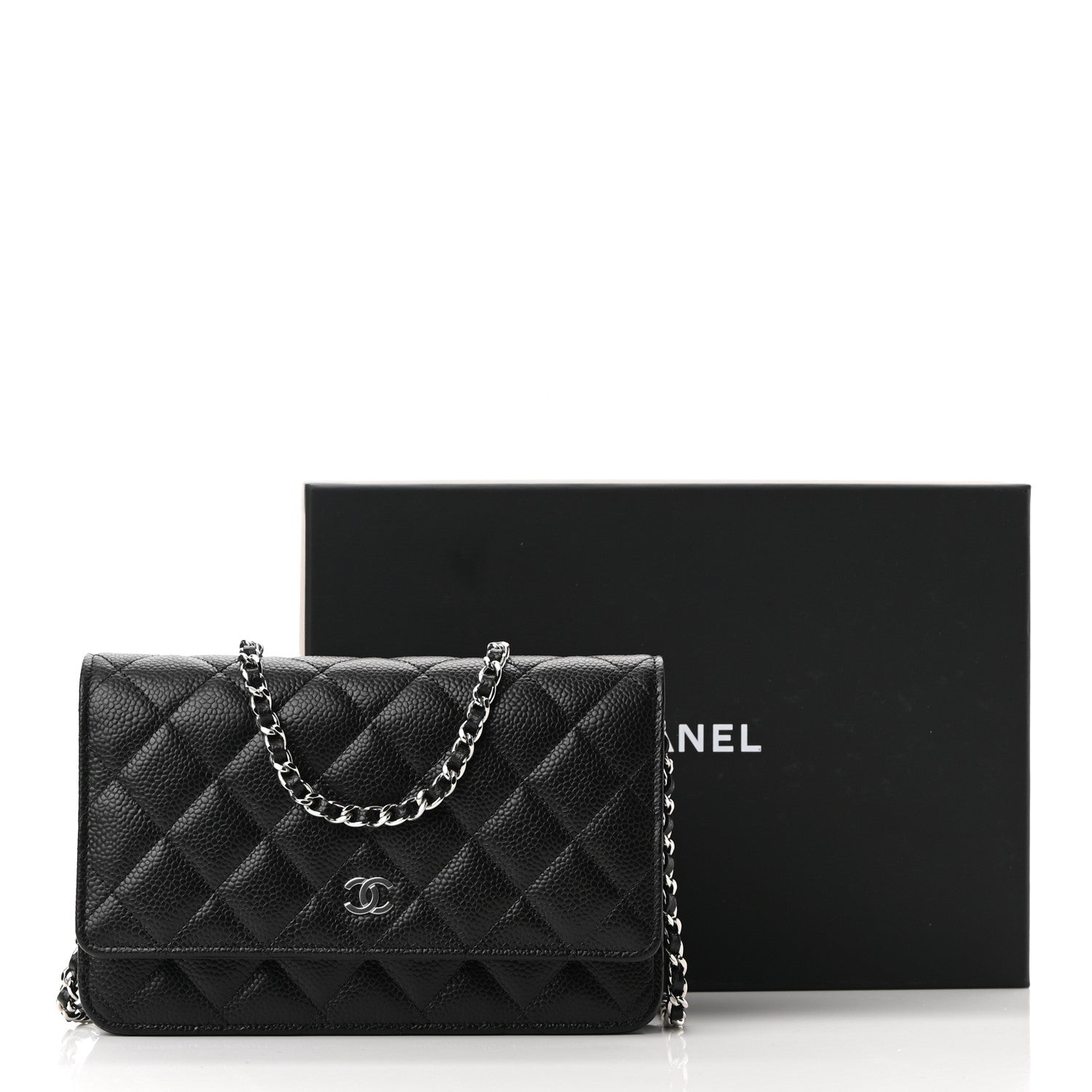 Chanel Caviar Quilted Wallet On Chain WOC Black 12 of 12