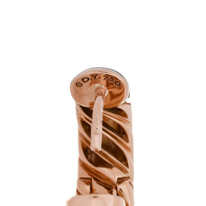 David Yurman 18K Rose Gold Mercer Micro Hoop Earrings 4 of 4