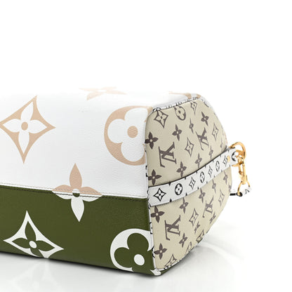 Louis Vuitton Monogram Giant Speedy Bandouliere 30 Kaki Beige 10 of 11