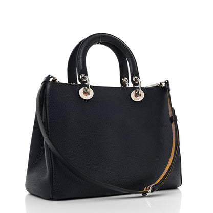 Christian Dior Bullcalf Medium Diorissimo Tote Navy 3 of 13