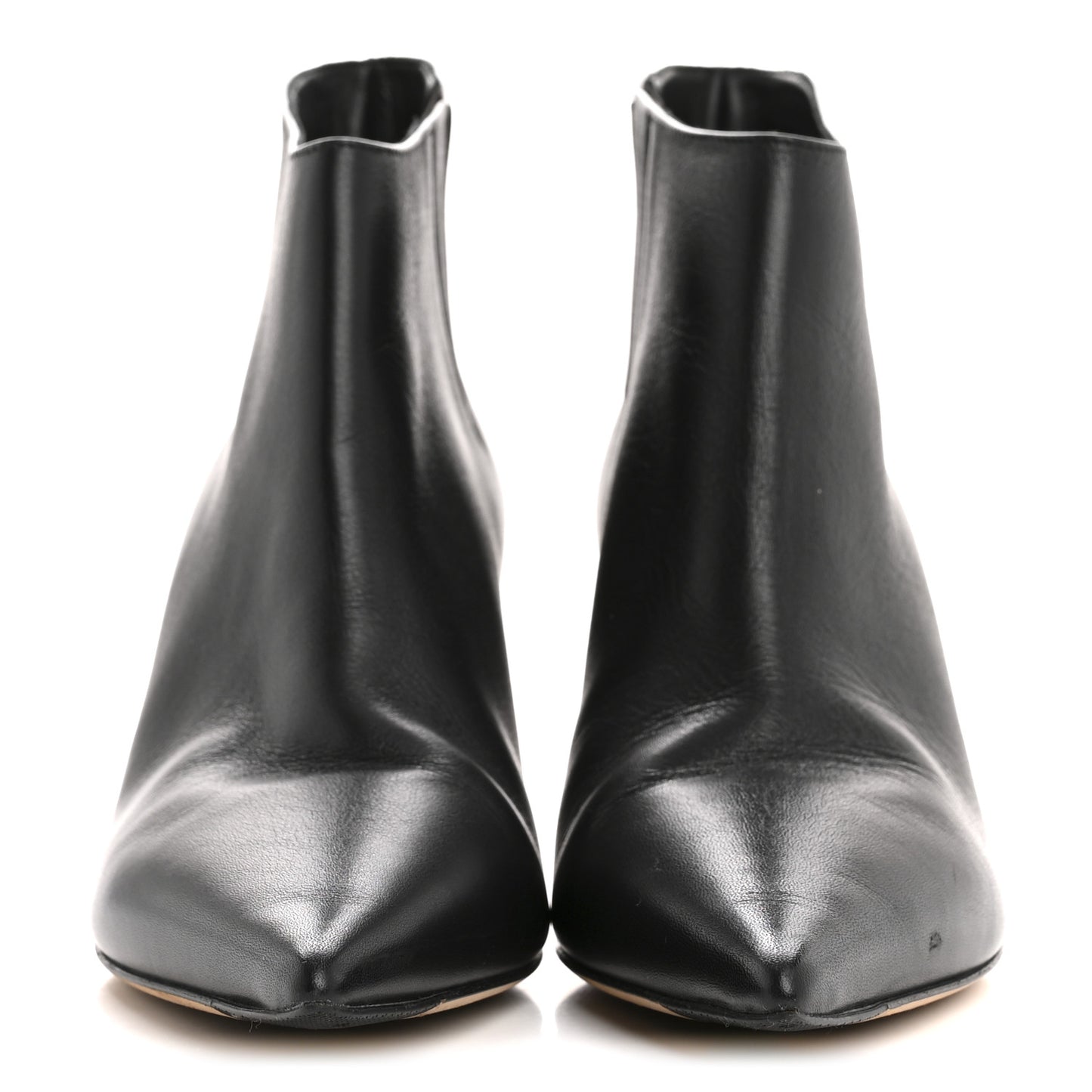 Smooth Calfskin Marinda 65 Ankle Booties 36.5 Black