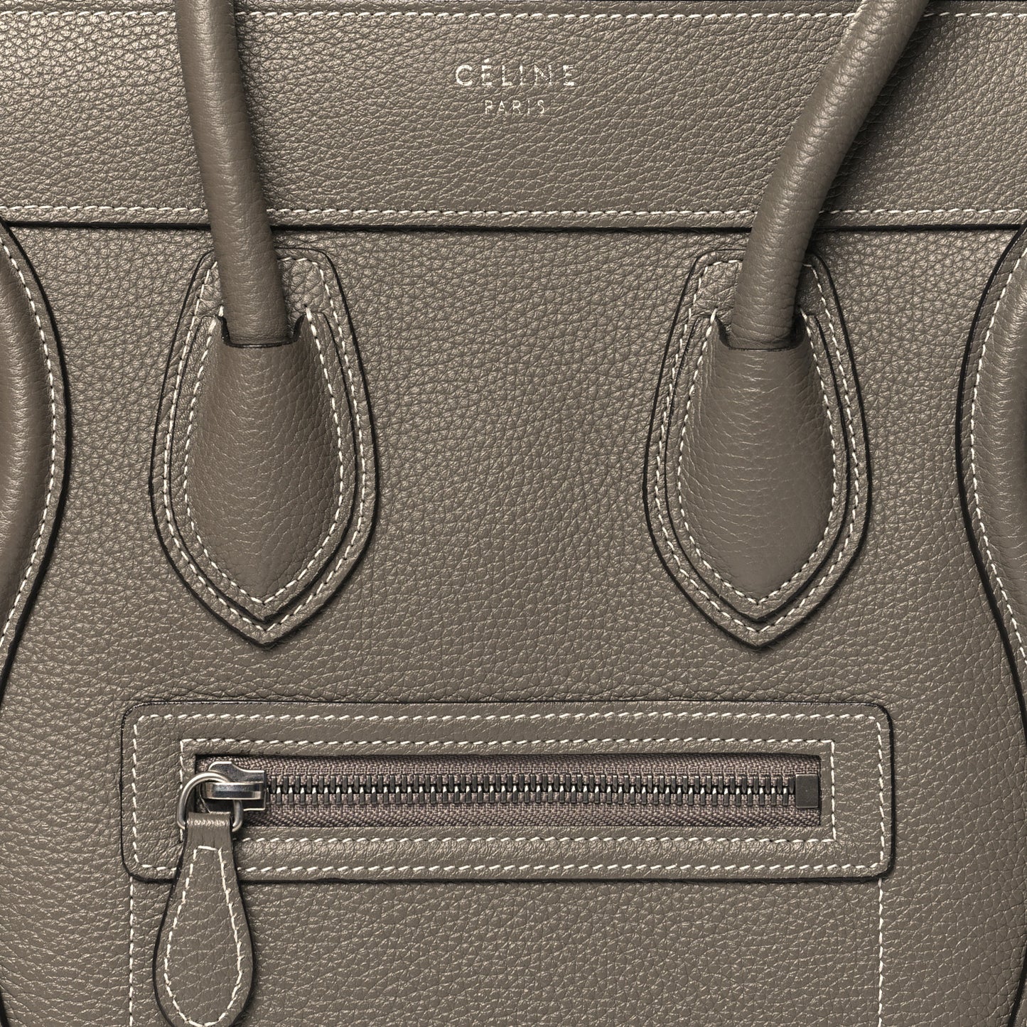 Drummed Calfskin Micro Luggage Souris
