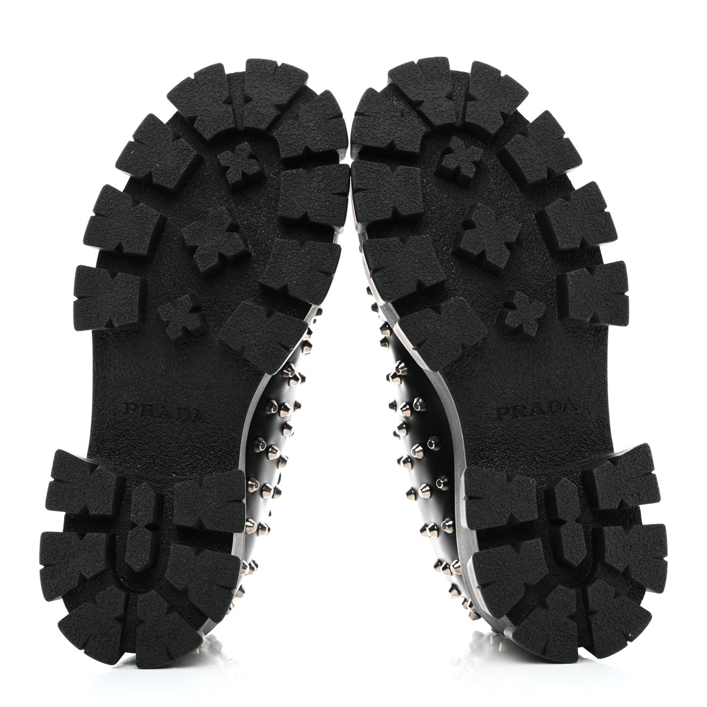 Spazzolato Rois Studded Lace Up Monolith 55mm Derby Loafers 39 Black