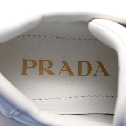 Prada Vitello Rois Triangle Womens Downtown Platform Low Top Sneakers 35.5 White 9 of 10