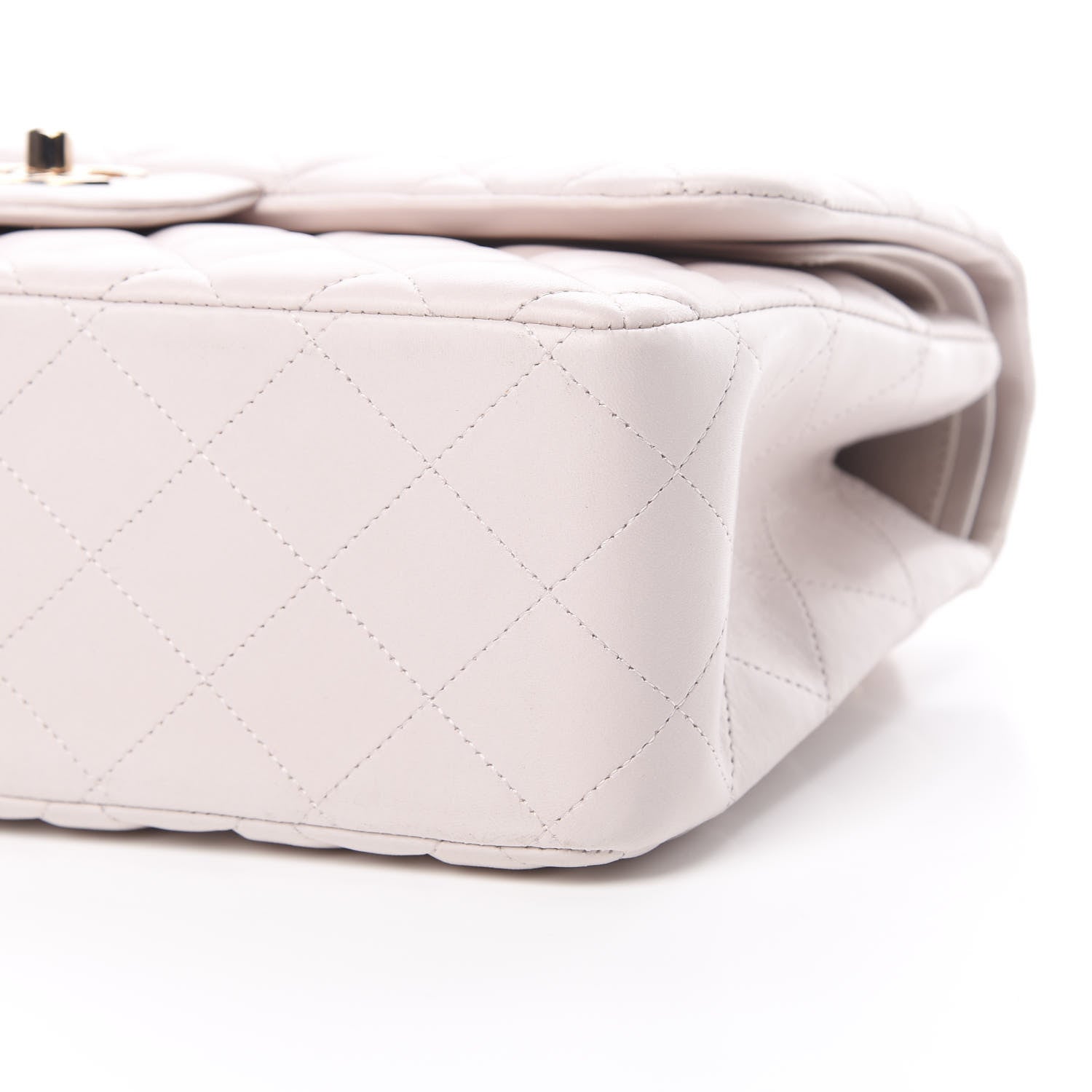 Chanel Lambskin Quilted Jumbo Double Flap Light Pink 13 of 14