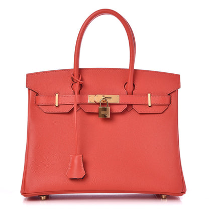 Hermes Epsom Horseshoe Birkin 30 Rose Jaipur Bleu Electrique 1 of 33