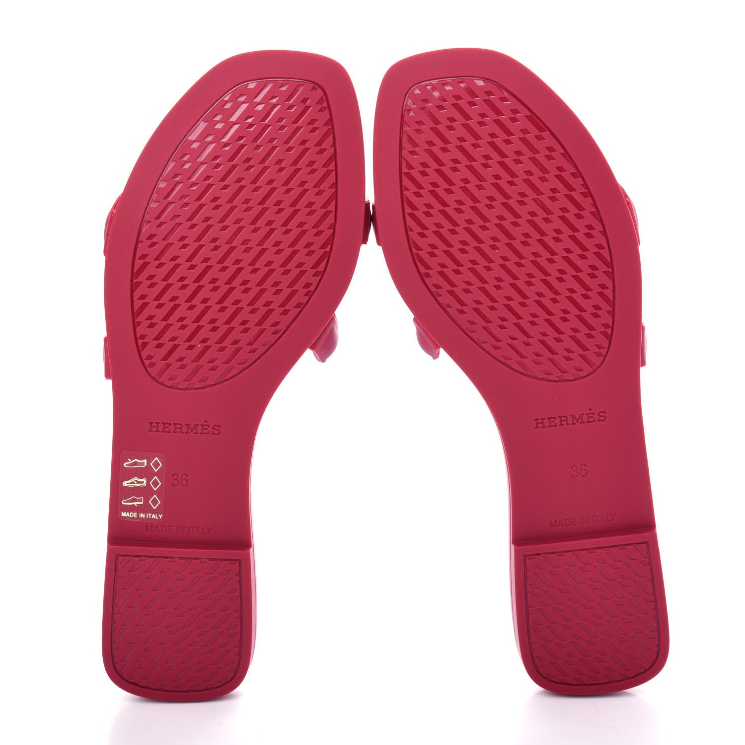 Hermes Rubber Aloha Sandals 36 Rose Baie 6 of 11