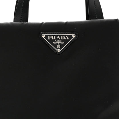 Prada Tessuto Nylon Soft Padded Small Shopping Tote Black 7 of 9