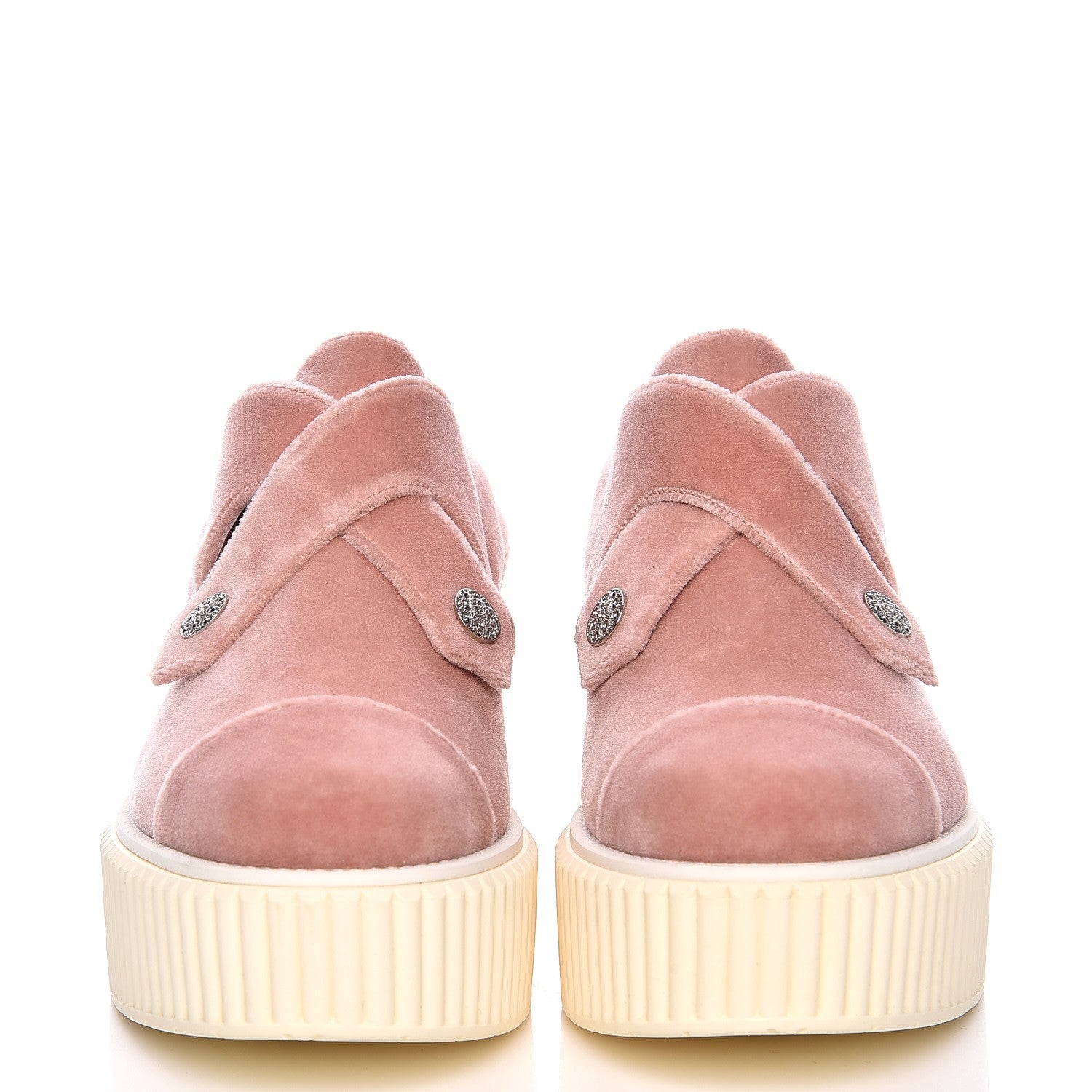 Chanel Velvet Mocassin Loafers 38 Rose 4 of 9