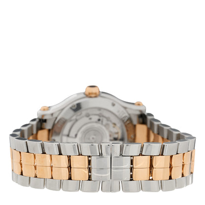 Chopard Stainless Steel 18K Rose Gold Diamond Bezel 7 Floating Diamond 36mm Happy Sport Automatic Watch 3 of 4