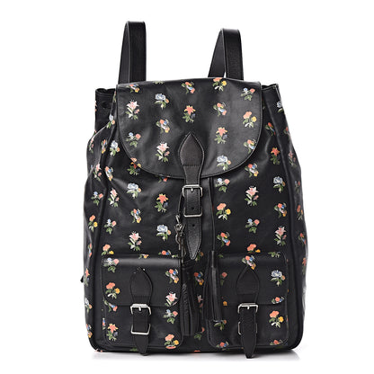 Saint Laurent Calfskin Prairie Flower Printed Festival Backpack Multicolor 1 of 12