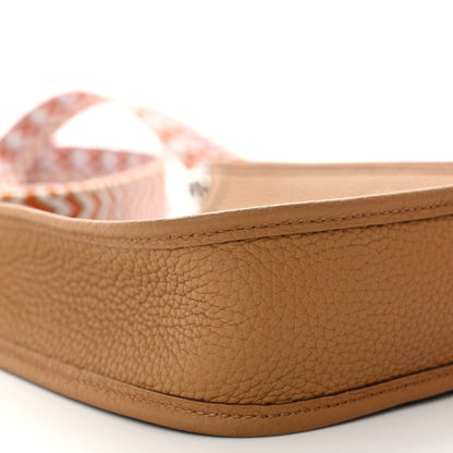 Hermes Taurillon Clemence Allegro Evelyne TPM Biscuit Cornaline White Gold 9 of 11