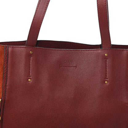 Chloe Smooth Calfskin Medium Milo Shopping Tote Sienna Red 7 of 7