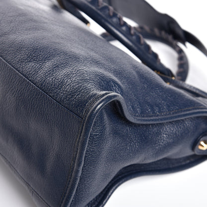 Balenciaga Chevre Gold Metallic Edge Hardware City Bleu Nuit Dark Sea 13 of 13