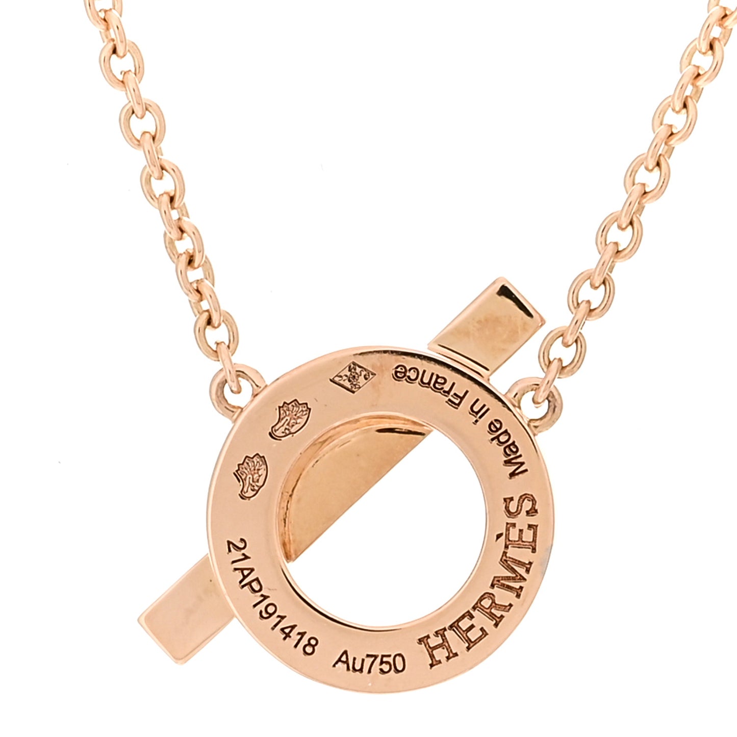 18K Rose Gold Diamond Finesse Pendant Necklace