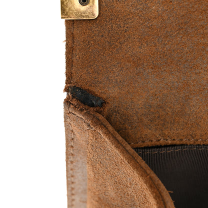 Chanel Aged Calfskin Nubuck Quilted Medium Boy Flap Brown Green 13 of 14