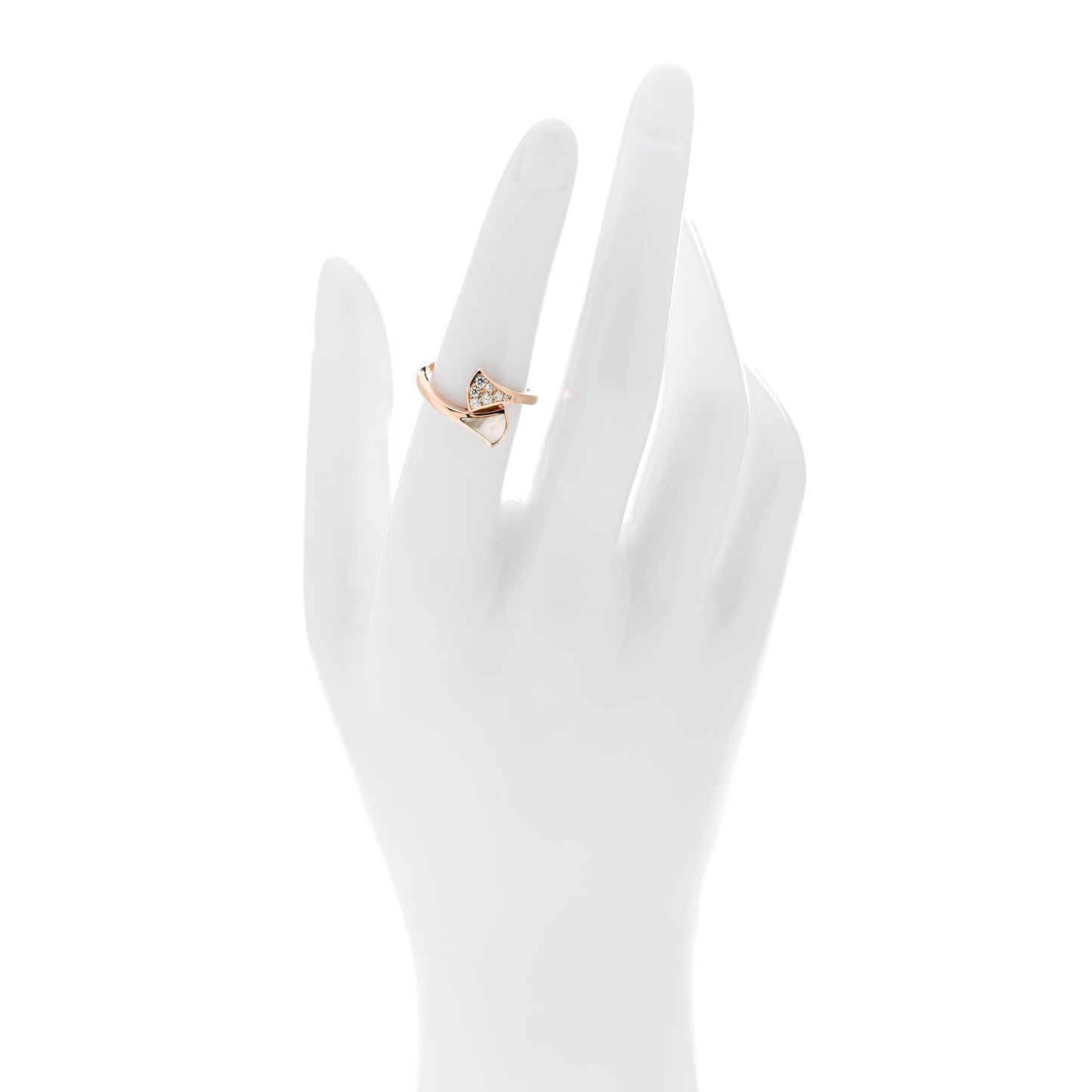 18K Rose Gold Diamond Mother of Pearl Divas' Dream Ring 52 6