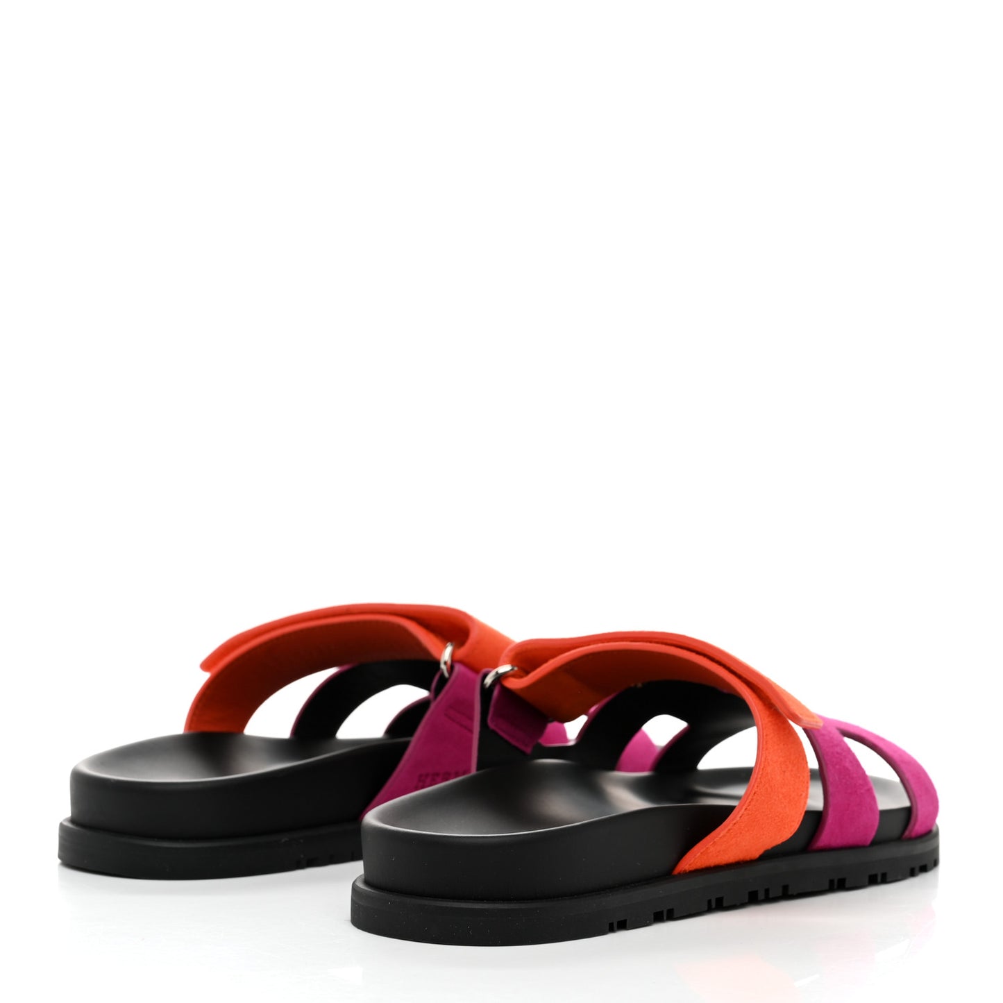 Suede Goatskin Womens Chypre Sandals 37.5 Rose Chapas Orange Synthetique