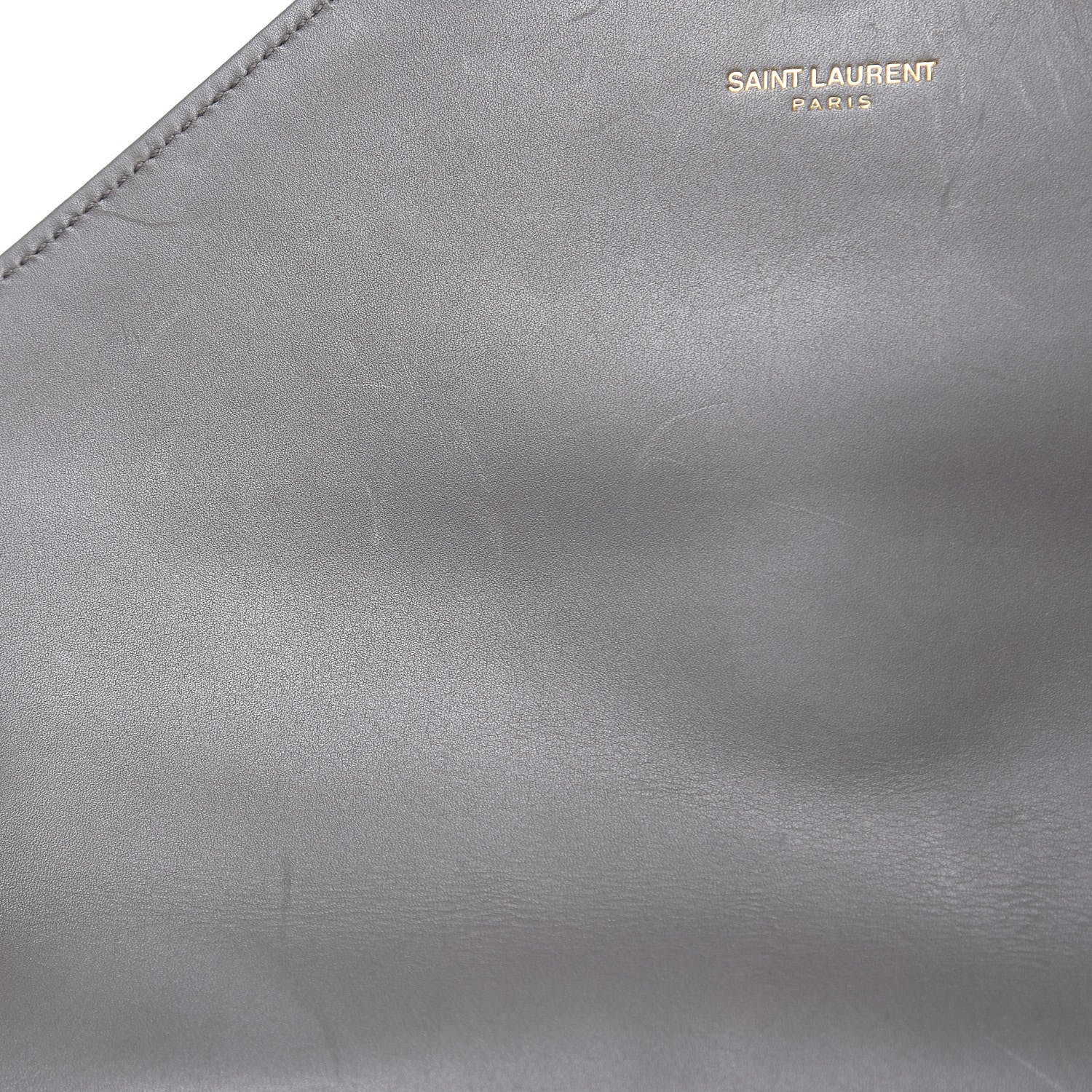 Saint Laurent Smooth Calfskin Matelasse Large Monogram Satchel Fog 14 of 15