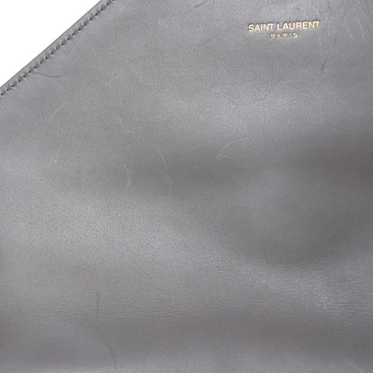 Saint Laurent Smooth Calfskin Matelasse Large Monogram Satchel Fog 14 of 15
