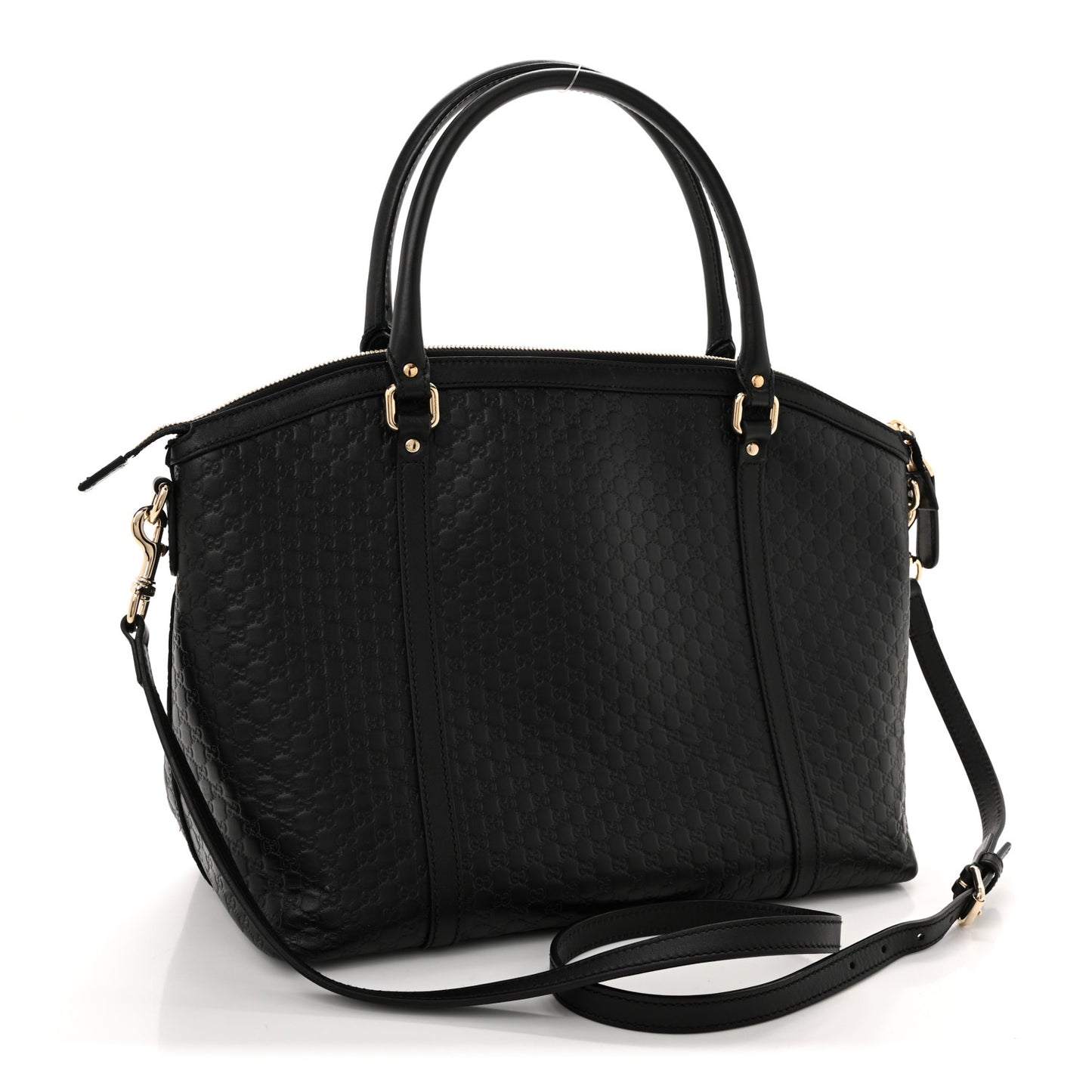 Soft Microguccissima Dome Satchel Black