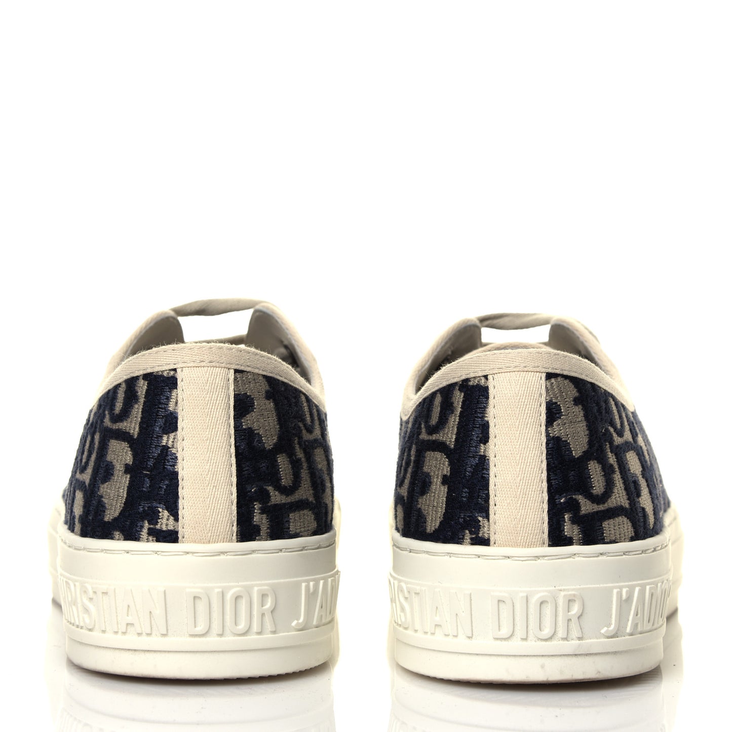 Canvas Oblique Walk'N'Dior Low Top Sneakers 38 Deep Blue
