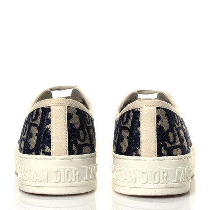 Christian Dior Canvas Oblique Walk'N'Dior Low Top Sneakers 38 Deep Blue 5 of 7