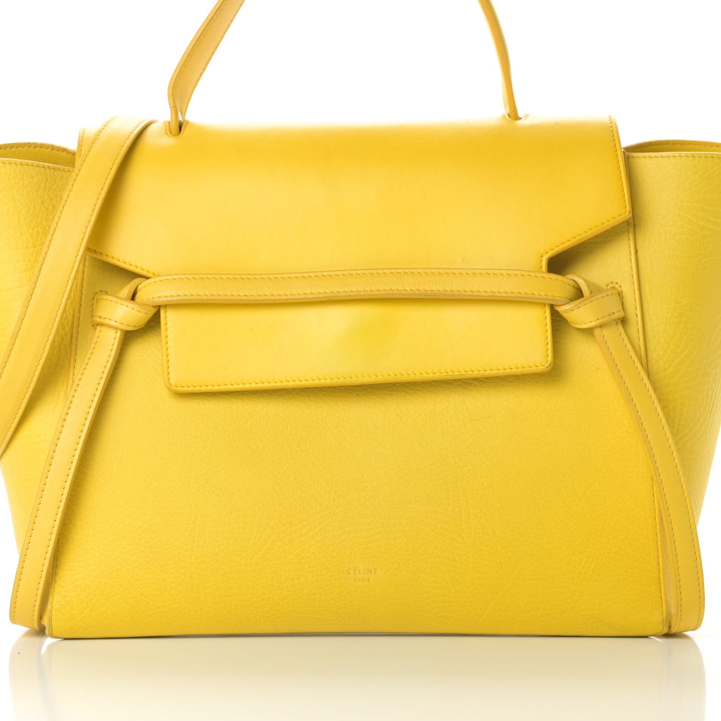 Elephant Calfskin Mini Belt Bag Sun Yellow