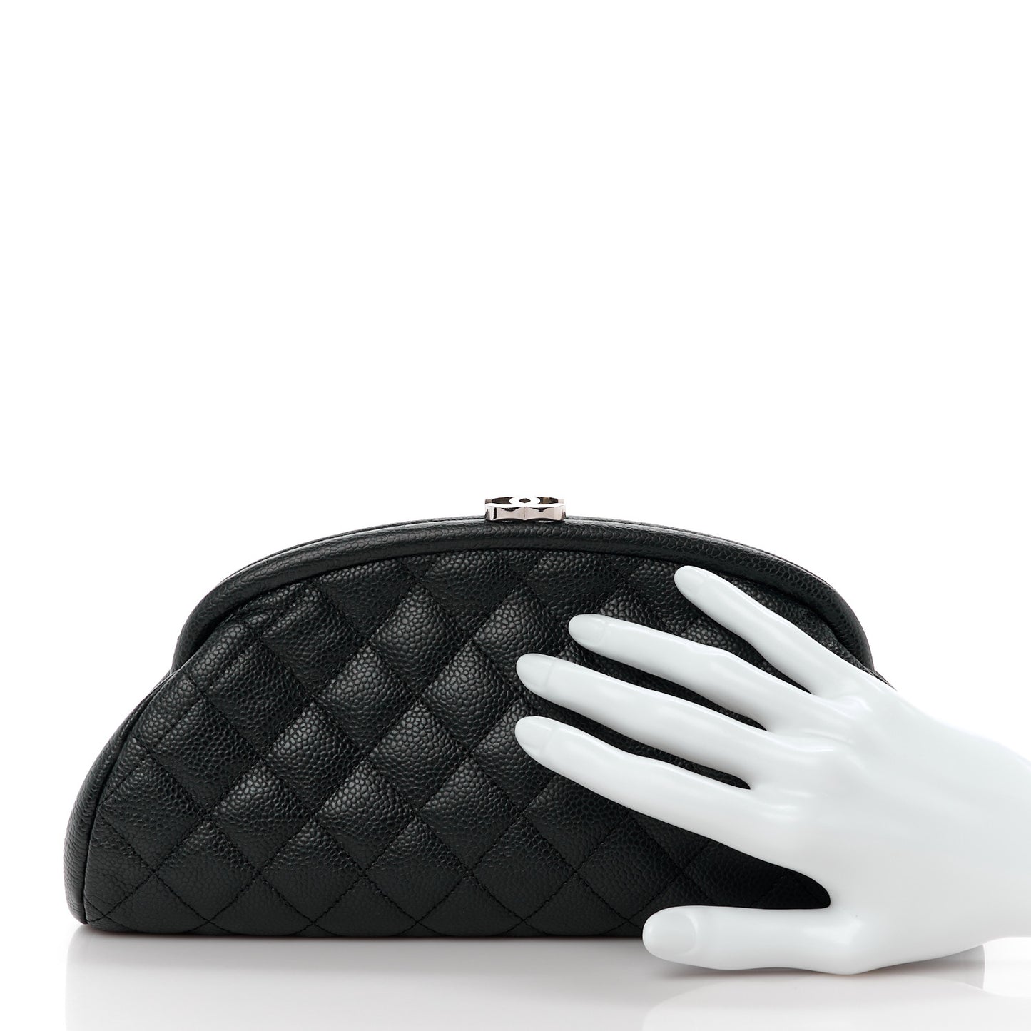 Caviar Quilted Timeless Clutch Black