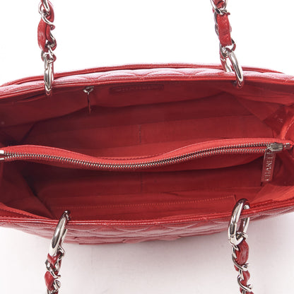 Chanel Caviar Quilted Grand Shopping Tote GST Red 4 of 9