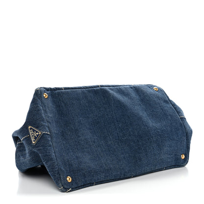 Prada Denim Canapa Logo Tote Avio 4 of 10